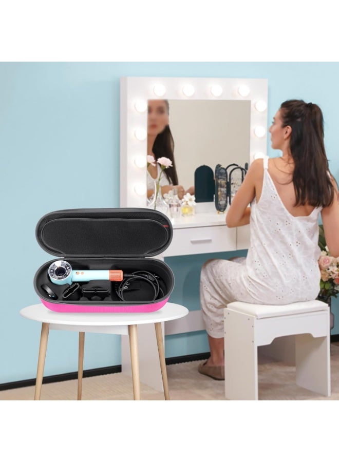 RLSOCO Hard Case for Dyson Supersonic Nural Hair Dryer,Portable Travel Storage Bag for Dyson Supersonic HD16 Hair Dryer - Fits Complete Accessories by RLSOCO - Pink (Case Only) - Image 2